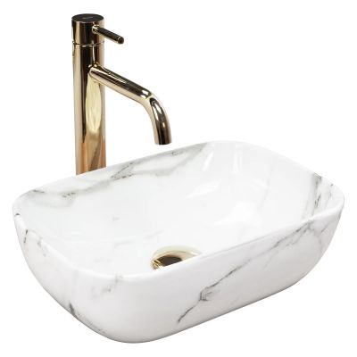 Rea Belinda umywalka 37x25,5 cm prostokątna nablatowa REA-U6505