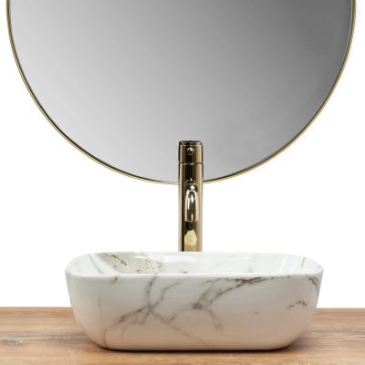 Rea Belinda umywalka 37x25,5 cm prostokątna nablatowa REA-U6505