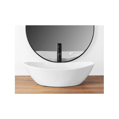 Rea Kate umywalka 55,5x33,5 cm owalna nablatowa biała REA-U6801