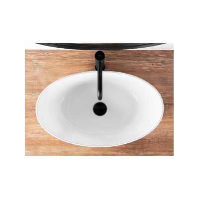 Rea Kate umywalka 55,5x33,5 cm owalna nablatowa biała REA-U6801