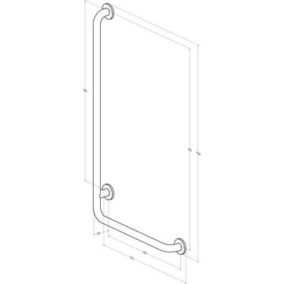 Roca Access Pro poręcz ścienna kątowa stal nierdzewna matowa A817187C20