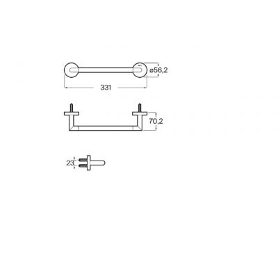 Roca Hotel's drążek na ręcznik biały A817576B00