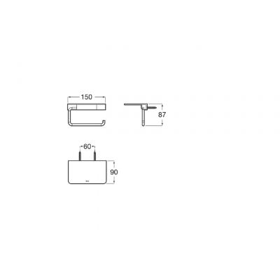 Roca Hotel's uchwyt na papier toaletowy złoty A817581RG0