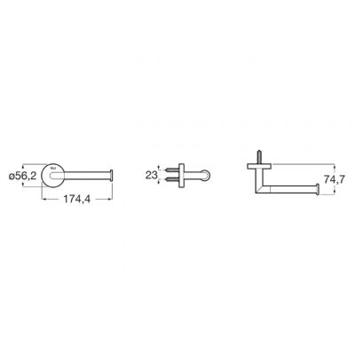 Roca Hotel's uchwyt na papier toaletowy złoty A817582RG0