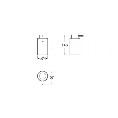 Roca Hotel's dozownik do mydła 200 ml biały A817589B00