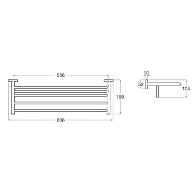 Roca Victoria półka na ręcznik czarny A817887NB0