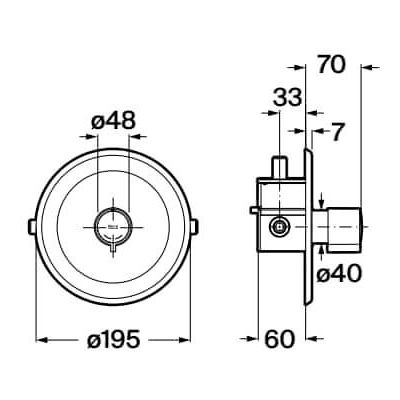 Roca Avant bateria wannowo-prysznicowa podtynkowa chrom A5A2B79C00