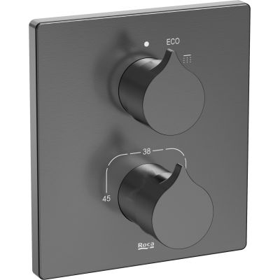 Roca Insignia bateria prysznicowa podtynkowa termostatyczna czarna A5A2C3ANM0