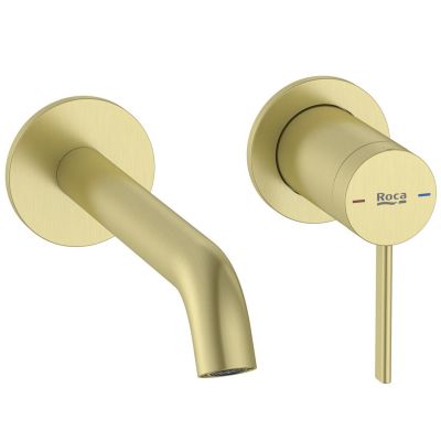 Roca Ona bateria umywalkowa podtynkowa Brushed Gold A5A359EVA0