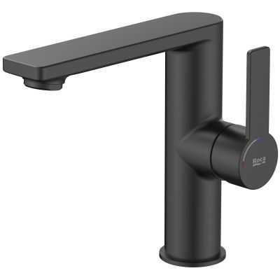 Roca Targa bateria umywalkowa stojąca czarny mat A5A405FNB0