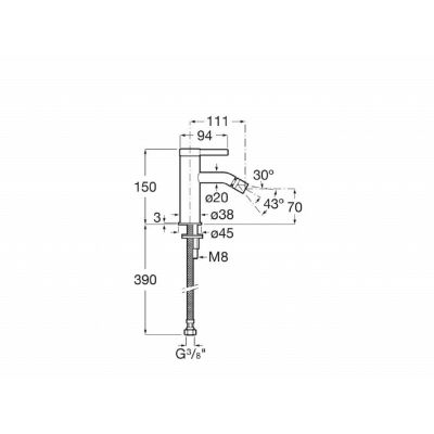 Roca Ona bateria bidetowa stojąca czarna A5A629ECN0