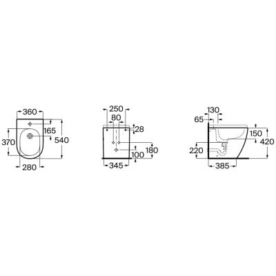 Roca Meridian bidet stojący biały A357747000