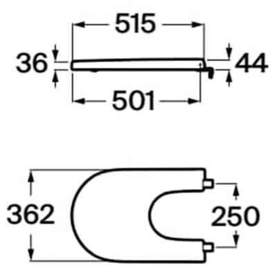 Roca Meridian deska bidetowa biały mat A806F92621