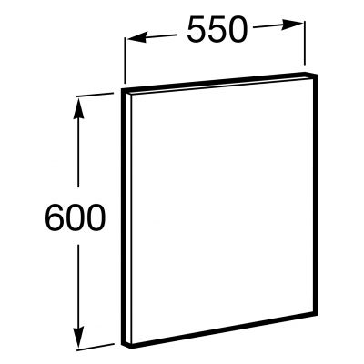 Roca Cube lustro 55x60 cm prostokątne szare A812306406