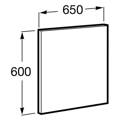 Roca Cube lustro 65x60 cm prostokątne szare A812307406