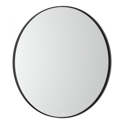 Roca Luna lustro 60x60 cm okrągłe z oświetleniem czarny A812425000