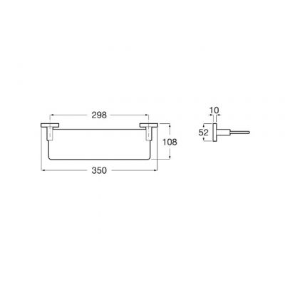 Roca Victoria półka łazienkowa 35 cm czarna A817888NB0