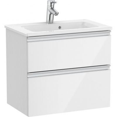 Roca Gap-N Compacto Unik zestaw łazienkowy 60 cm umywalka z szafką biały połysk A851495806