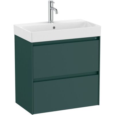 Roca Ona Unik Compacto umywalka z szafką 60 cm ciemny zielony mat  A851684513