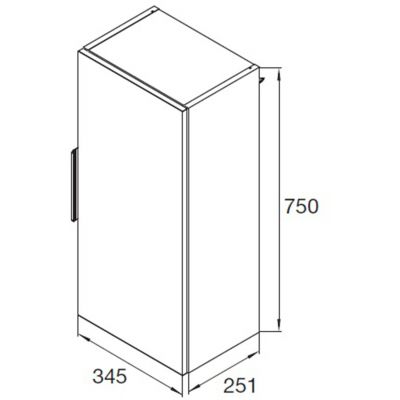 Roca Suit szafka boczna 75 cm wisząca biały połysk A857049806