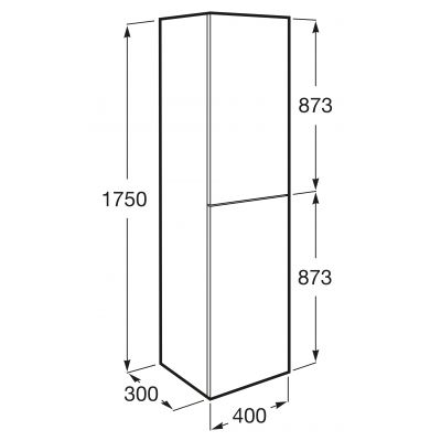 Roca Ona szafka boczna 175 cm kolumna wysoka ciemny zielony mat A857635513