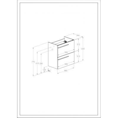 Roca Ella szafka 58,5x34,6x63,5 cm podumywalkowa wisząca zielony mat A857778534