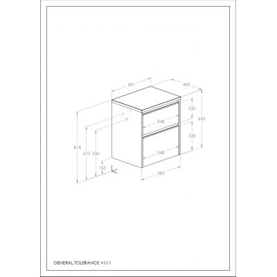Roca Gap Pro szafka 58,5x46x66,3 cm podumywalkowa wisząca jasny dąb A857896464