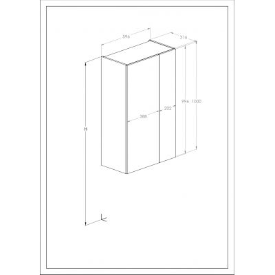 Roca Extra szafka 59,6x31,6x100 cm dąb Canela A857961808