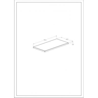 Roca Kwadro blat 80,6x40 cm dąb A857964578