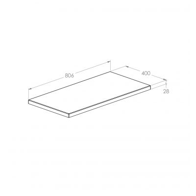 Roca Kwadro blat 80x40 cm orzech A857964579
