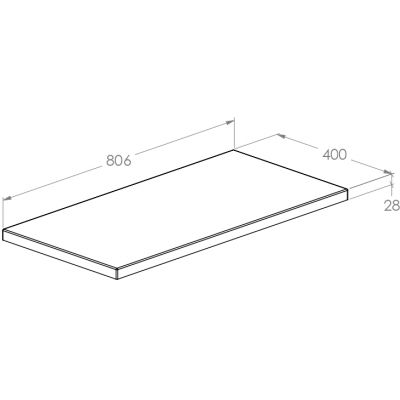 Roca Kwadro blat 80,6x40 cm biały A857964806