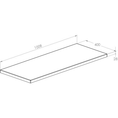 Roca Kwadro blat 100,8x40 cm biały A857965806