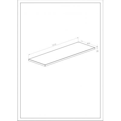 Roca Kwadro blat 121x40 cm dąb A857966578