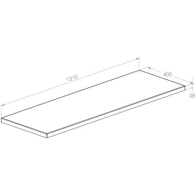 Roca Kwadro blat 121x40 cm biały A857966806