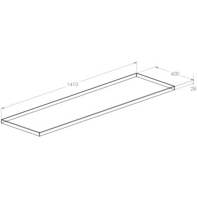 Roca Kwadro blat 141x40 cm dąb A857967578