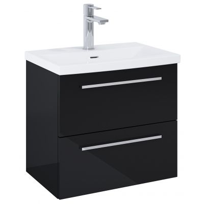 Roca Kwadro szafka 60x38,4x53 cm podumywalkowa wisząca czarny połysk A857969351