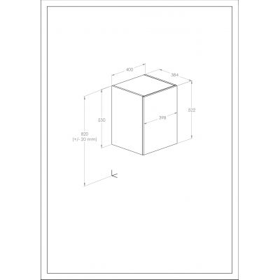 Roca Kwadro szafka 39,8x38,4x53 cm boczna wisząca orzech A857974540