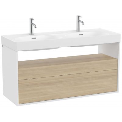 Roca Meridian szafka 120x46x56,5 cm podumywalkowa wisząca biała-dąb A858109607