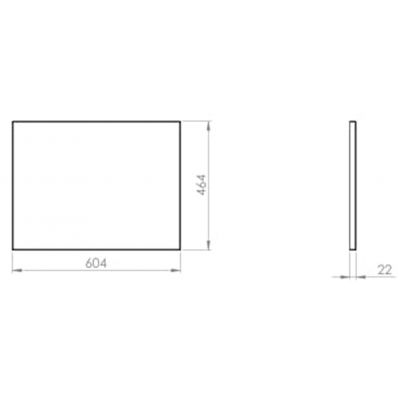 Roca Reef blat 60,4x46,4 cm dąb A858221464