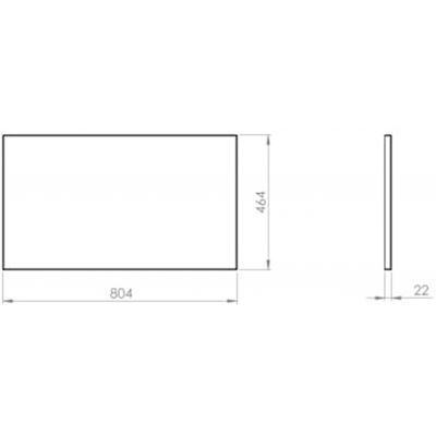 Roca Reef blat 80,4x46,4 cm dąb A858222464