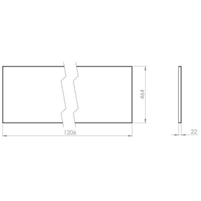 Roca Reef blat 120,6x46,4 cm dąb A858223464