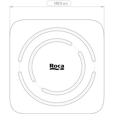 Roca Magma osłona dekoracyjna 12x12 cm szary łupek A276513200