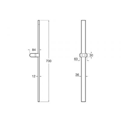 Roca Plenum drążek prysznicowy 70 cm biały mat A5B07S1B00