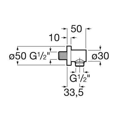 Roca Aqua przyłącze biały mat A5B1450B00