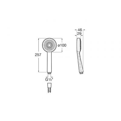 Roca Stella słuchawka prysznicowa biały mat A5B8113B00