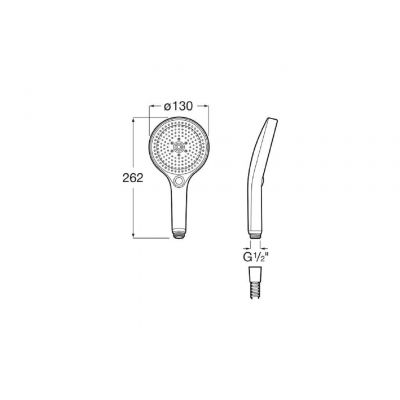 Roca Plenum słuchawka prysznicowa czarna A5B8114NM0