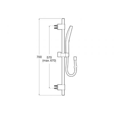 Roca Plenum zestaw prysznicowy ścienny chrom A5B8414C00