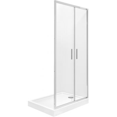 Roca Town-N drzwi prysznicowe 80 cm chrom/szkło przezroczyste AMP2408012M