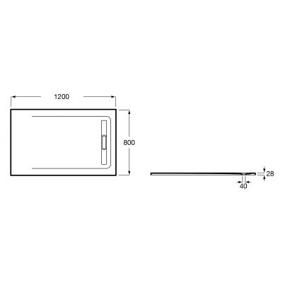 Roca Aquos brodzik 120x80 cm prostokątny kompozyt Stonex perłowy AP6014B032001630