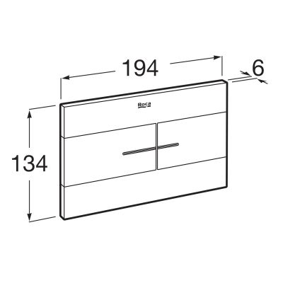 Roca PS przycisk spłukujący do WC biały A890224300